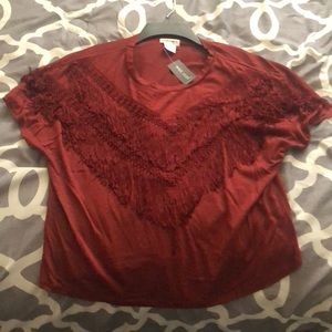 CONTEMPO casuals Brick red women blouses